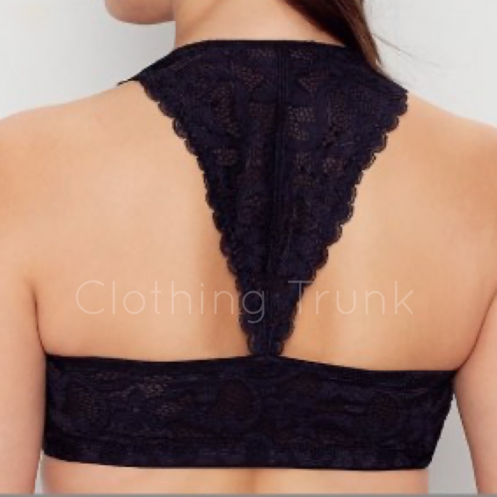 NWT Paramour Abbie Crochet Lace Bralette XL Black • Wireless Contour Padded Bra - Picture 7 of 9